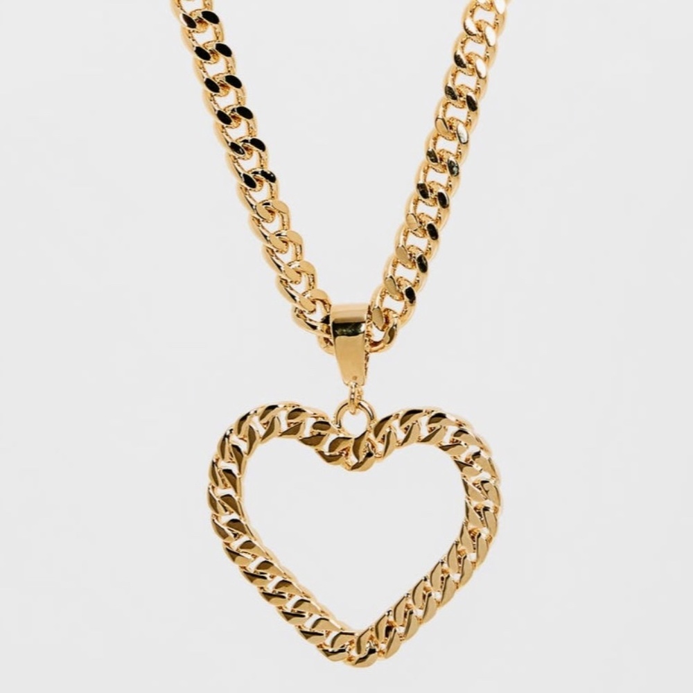 MOSCHINO COUTURE Heart Chain Pendant Necklace NWOT🌸
